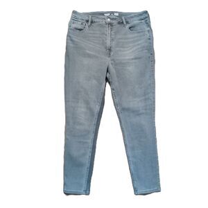 OLD NAVY Rockstar Grey High Rise Sz 16 Women's Super Skinny Stretch Jeans